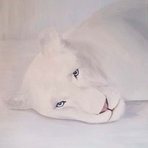 Интерьерная картина - Белая львица.
