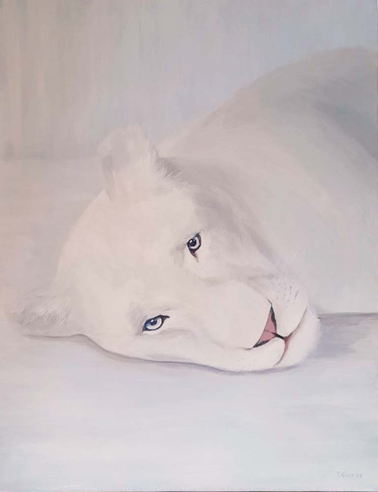 Интерьерная картина - Белая львица.